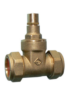 Picture of VGLE brass L/S gate valve 15mm - economy
