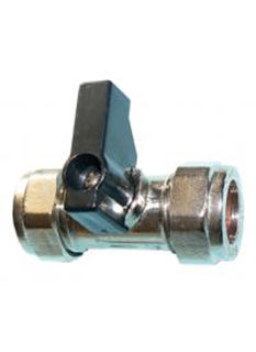 Picture of QQL iso valve 15mm chrome with lever