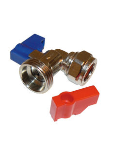 Picture of QW wash mac valve - angle 15mm x 3/4" CP