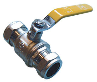 Picture of QLC yellow lever ball vlv PN25 54mm CxC