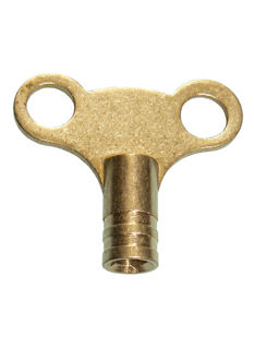 Picture of Brass vent key for radiator - clock type
