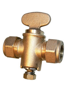 Picture of Gas cock - rigid fan comp 22mm brass