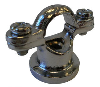 Picture of Single Ring & Backplate - Cast Brass 15mm Chrome