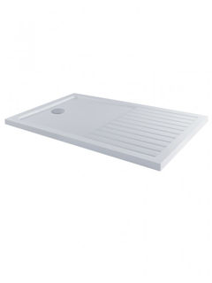 Picture of Stone Resin 1700 x 800mm Flat Top Shower Tray with Walk In Drying Area
