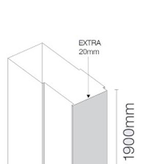 Picture of Merlyn MBOX 1900mm Extension Profile - extra 20mm