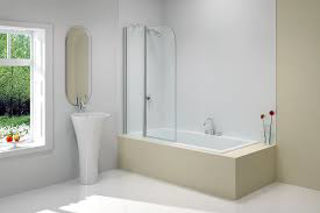 Picture of Merlyn Bathscreens 900 x 1500mm Two Panel Folding Curved Bathscreen