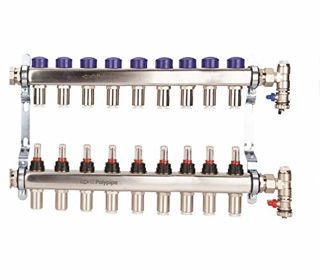 Picture of Polyplumb  15mm Stainless Steel 9 Port UFH Manifold