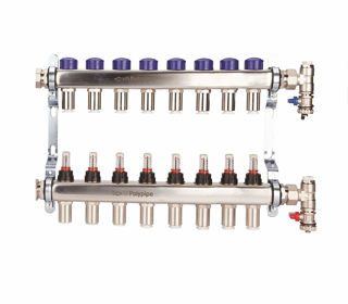 Picture of Polyplumb  15mm Stainless Steel 8 Port UFH Manifold