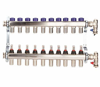 Picture of Polyplumb  15mm Stainless Steel 10 Port UFH Manifold