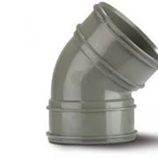 Picture of 110mm 135° Double Socket Bend Solvent Grey