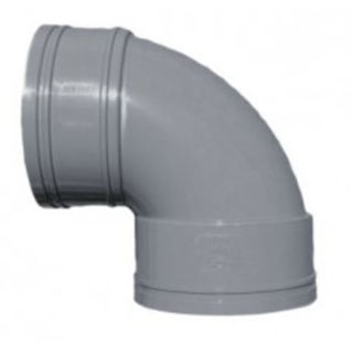Picture of 110mm 90° Double Socket Bend Solvent Grey