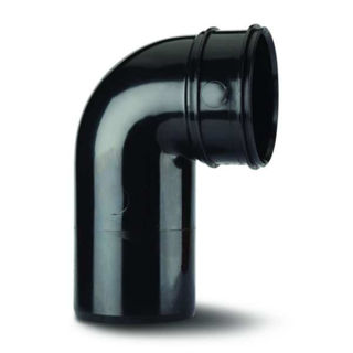 Picture of 110mm 90° Single Socket Tight Bend Black