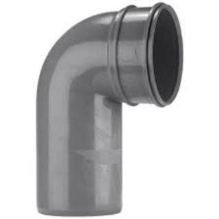 Picture of 110mm 90° Single Socket Tight Bend Solvent Grey