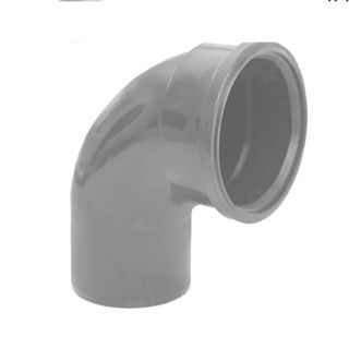 Picture of 110mm 92.5° Single Socket Bend Solvent Grey