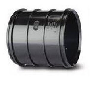 Picture of 110MM DOUBLE SOCKET SLIP PIPE CONNECTOR BLAK