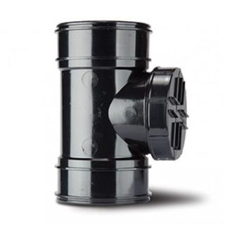 Picture of 110mm Sol Short Access Pipe D/S Blk