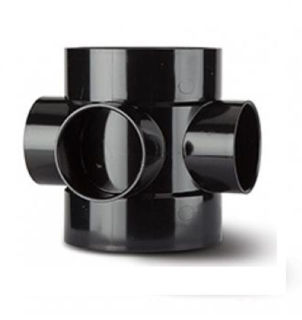 Picture of Three Way Boss Pipe Black