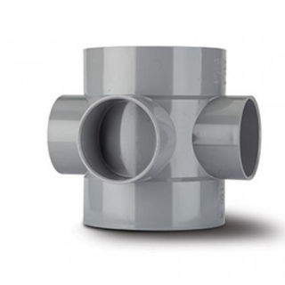 Picture of Three Way Boss Pipe Solvent Grey