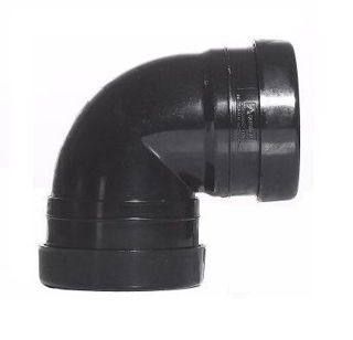 Picture of 110Mm 92.5° Double Socket Soil Bend Pushfit Black