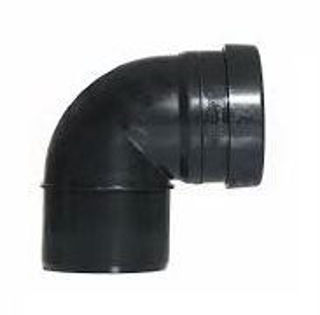 Picture of 110Mm 92.5° Single Socket Soil Bend Pushfit Black