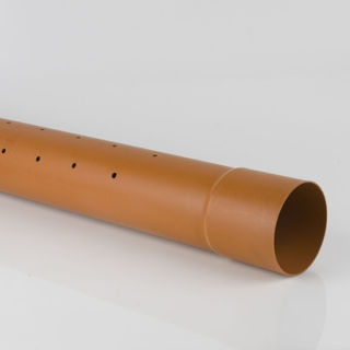 Picture of U/G 6 Metre Single Socket Slotted Pipe 110Mm