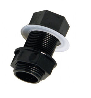 Picture of Overflow Straight Compression Tank Connector Black