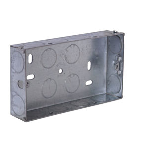 Picture of Elec Galvanised metal box - double 25mm