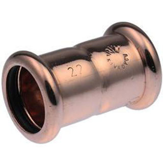 Picture of Pegler Xpress S1 straight coupling 15mm Copper